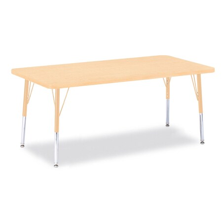 Jonti-Craft Berries Rectangle Activity Table, 30 in. x 60 in., E-height, Maple/Maple/Camel 6408JCE251